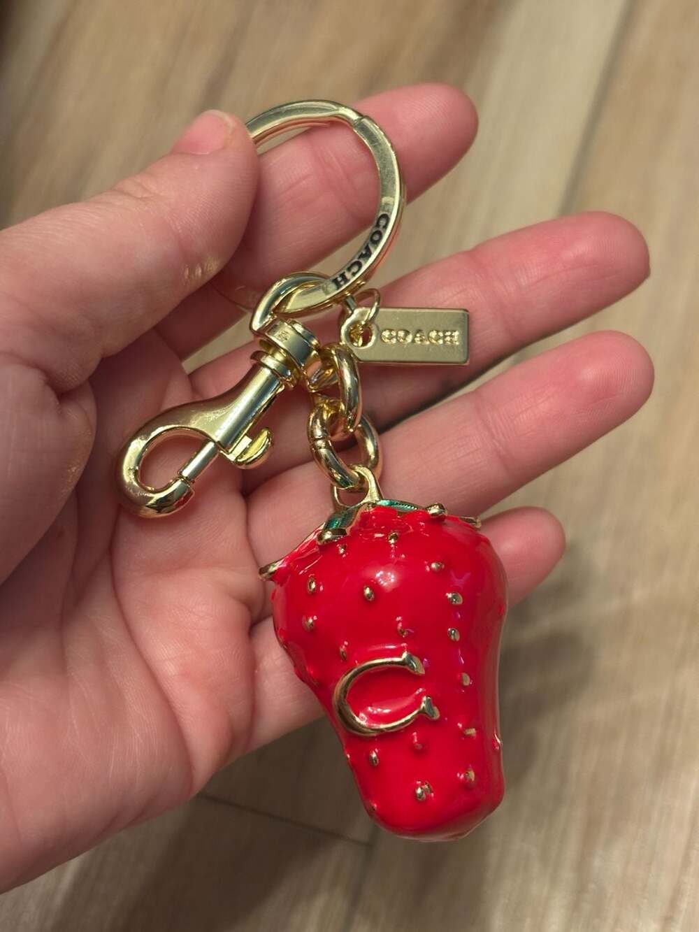 Coach Strawberry Bag Charm Keychain